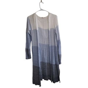 Hem & Thread Blue and White Striped Cardigan